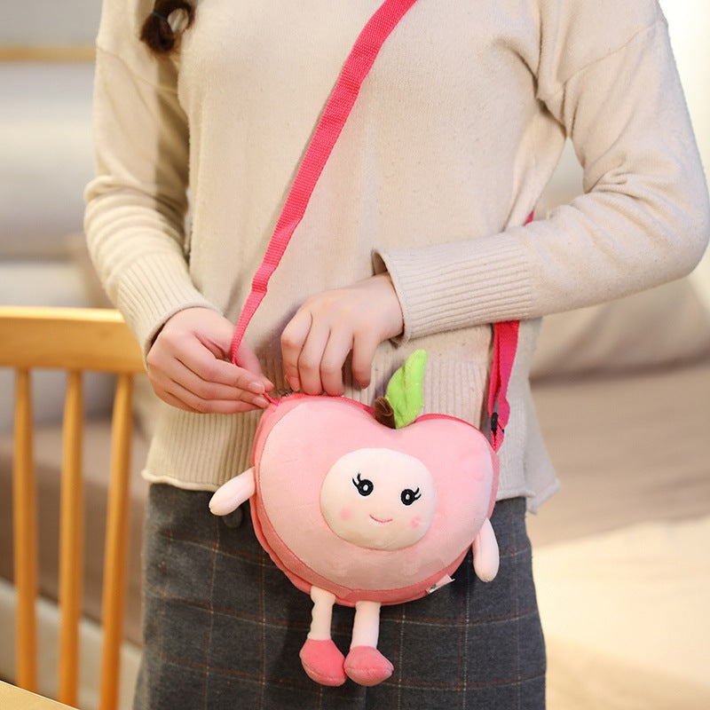 Juguetes de peluche de fruta de dragón realista, melocotón, frutas, plantas de peluche, bolsos de hombro, comida, muñeca Pitaya, almohada, regalos para bebés y niñas