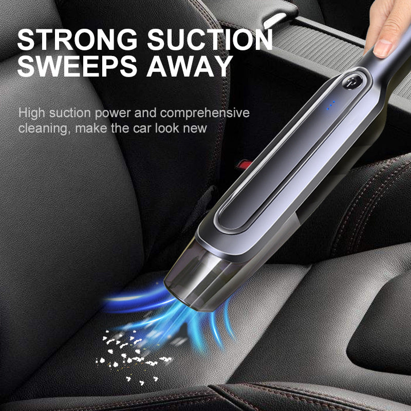 Aspirateur à main sans fil, collecteur de poussière Rechargeable, nettoyeur de poussière Portable sec et humide pour maison et voiture