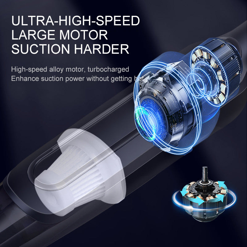 Aspirateur à main sans fil, collecteur de poussière Rechargeable, nettoyeur de poussière Portable sec et humide pour maison et voiture