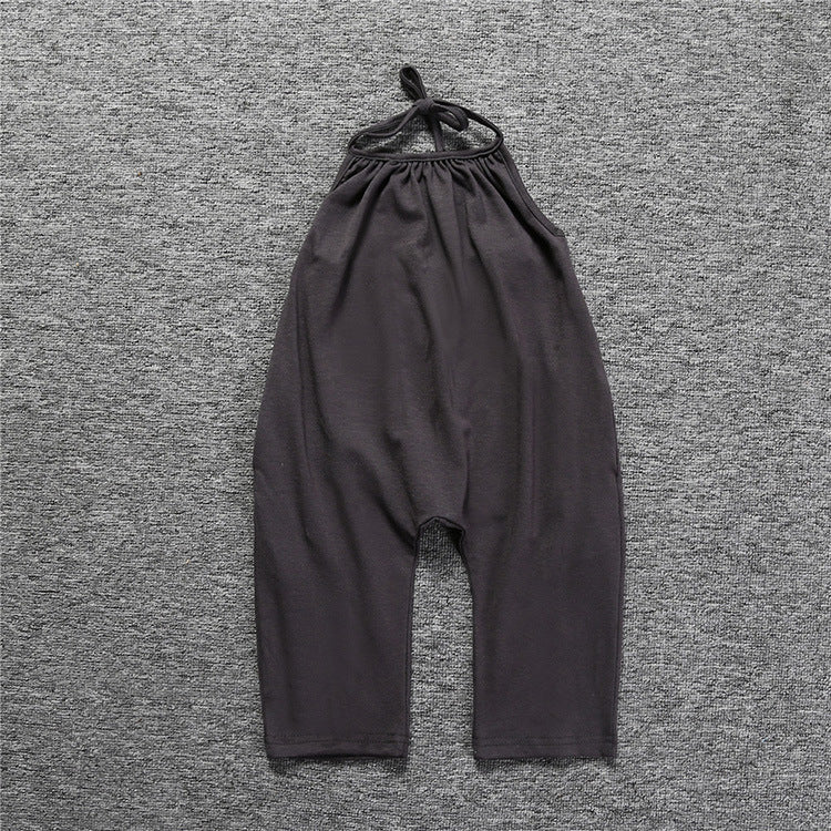 Combinaisons d'été pour filles, salopette solide, douce, à la mode, tenue justaucorps