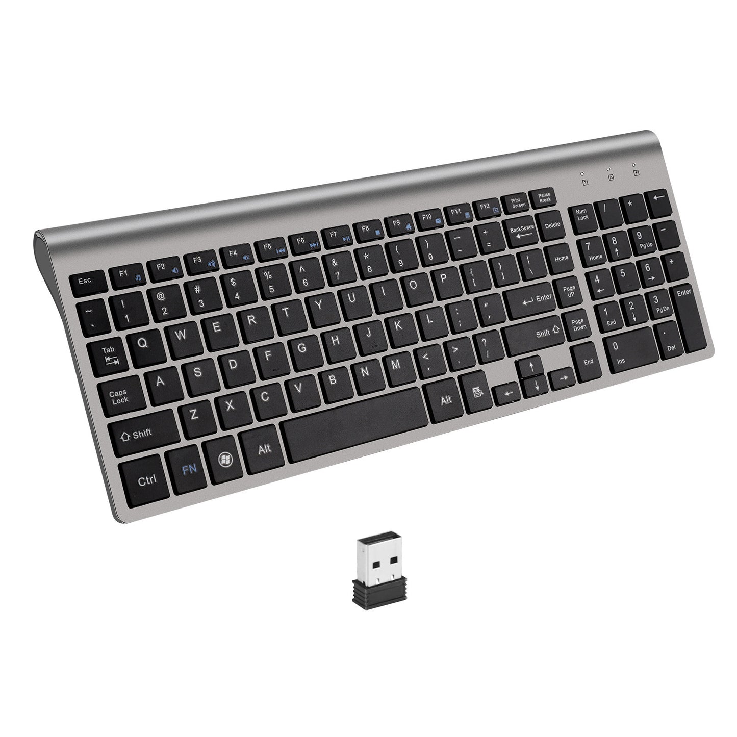Clavier sans fil Usb Mini ordinateur portable silencieux clavier Ultra-mince