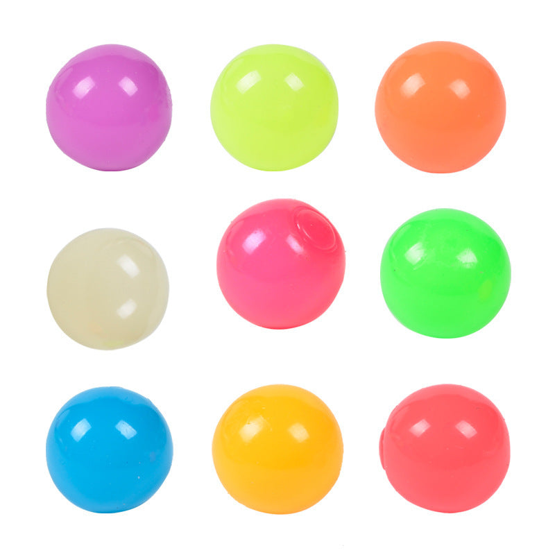 Bolas adhesivas luminosas, juguetes pegajosos para pared, juegos de fiesta en casa que brillan en la oscuridad, juguetes novedosos, juguete para apretar de descompresión