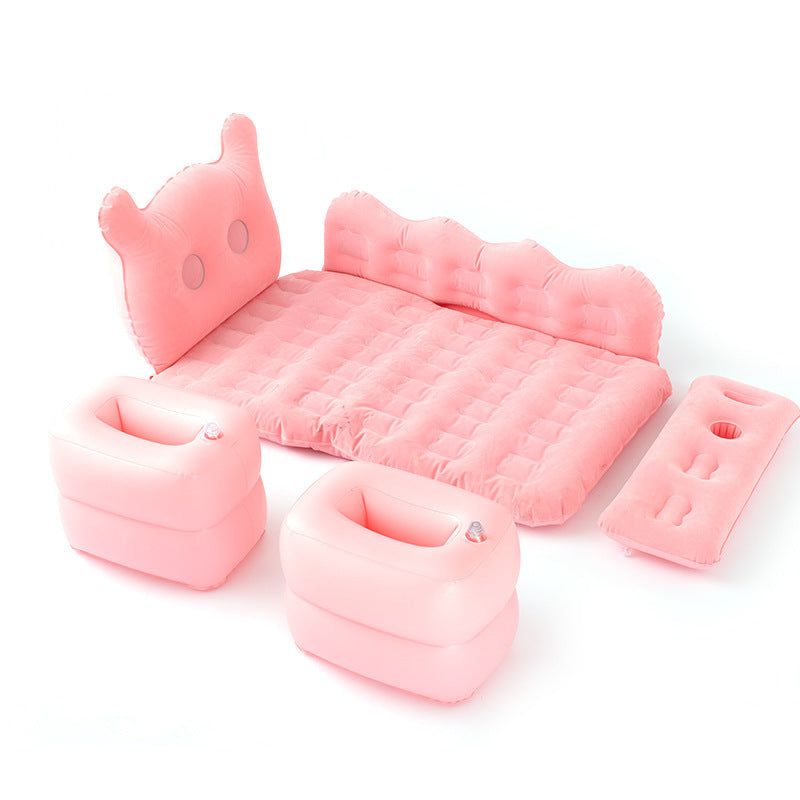 Lit de voyage pour voiture Suv, adapté au dessin animé pliable dans la voiture, coussin gonflable, lit gonflable pour voiture