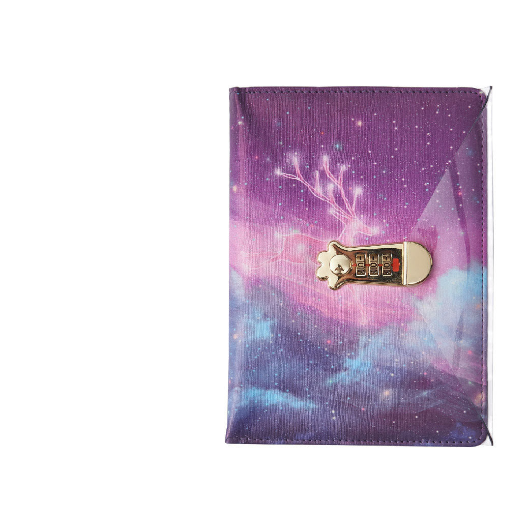 Libro de contraseñas con diario con candado, cuaderno para estudiantes, nota literaria Simple