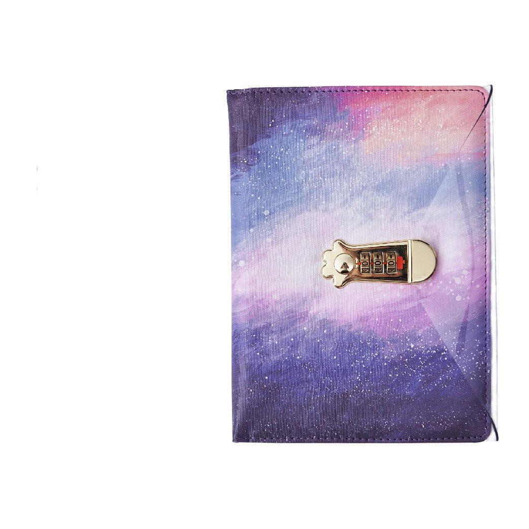 Libro de contraseñas con diario con candado, cuaderno para estudiantes, nota literaria Simple