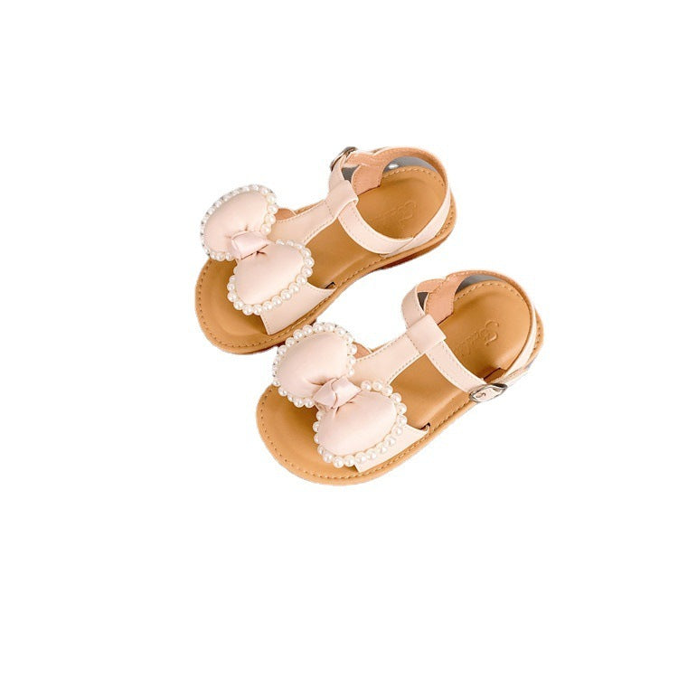 Moda infantil Sandalias casuales para niñas coreanas Bowknot Velcro Zapatos para niños