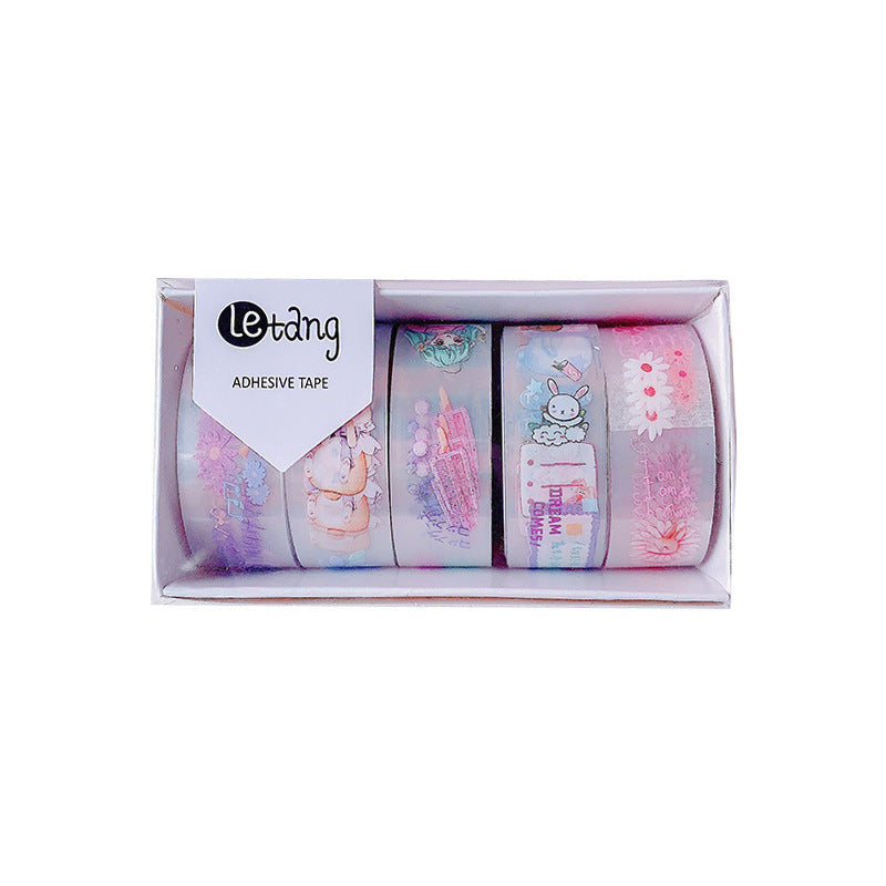 New Creative Hand Account And Paper Tape Cartoon Aesthetic College Style Diy