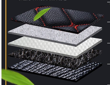 Tapis de voiture avec anneau en fil de cuir diamant résistant à l'usure