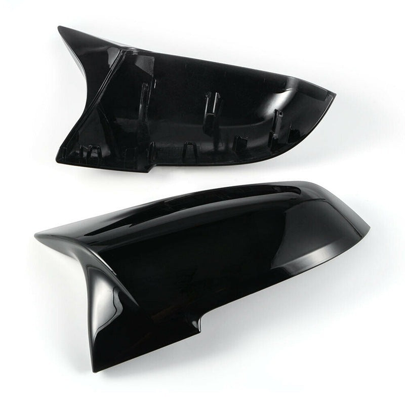 Coque de rétroviseur noire brillante, compatible avec Bmw série 1.2.3.4 F20 F30 M, corne de bœuf