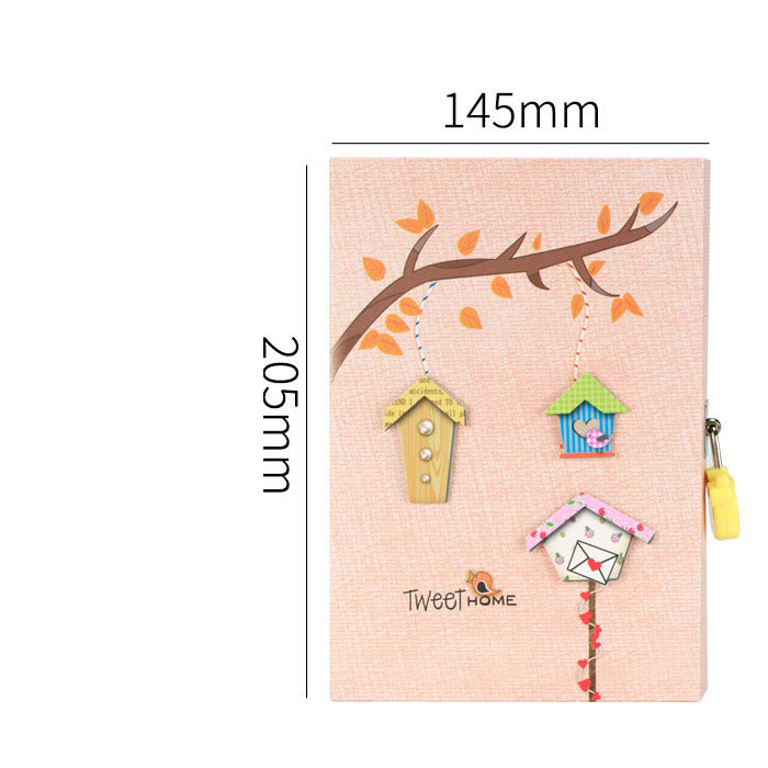 Primary School Student Code Book With Lock Diary Book Reward Gift Prize Boxed Girl Heart Cute Small  Notebook