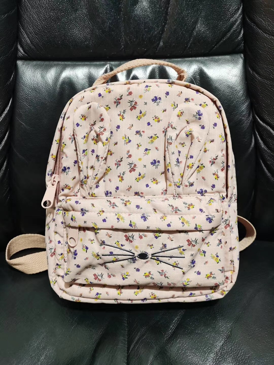 Nouveau Sac pour enfants en tissu fleuri chat, sac à dos en forme d'animal