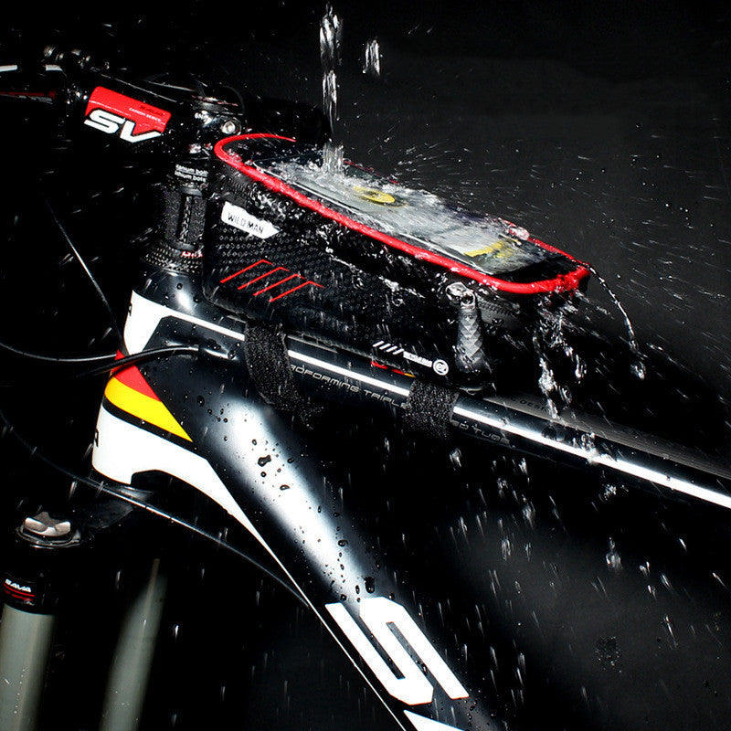 Sac de vélo à coque rigide, sac de faisceau avant de vélo de montagne, sac de téléphone portable, sac de selle