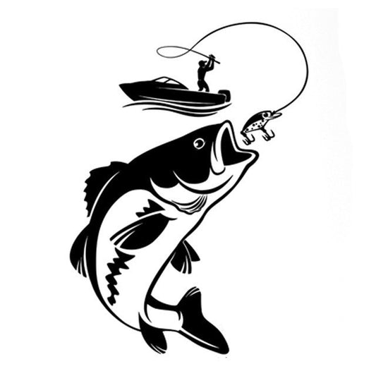 Autocollants de voiture de pêche Autocollants de voiture de poisson Autocollants muraux Autocollants imperméables