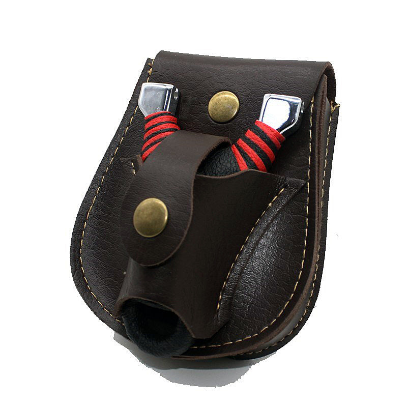 Bolso todo en uno Slingshot, bolso con cinturón de cuero, bolso con bolas de acero, las canicas son duraderas y no se deforman al aire libre