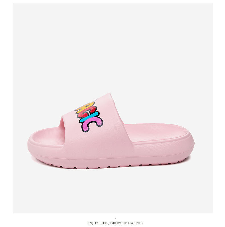 Pantoufles d'été pour petites filles, chaussures antidérapantes à semelles souples