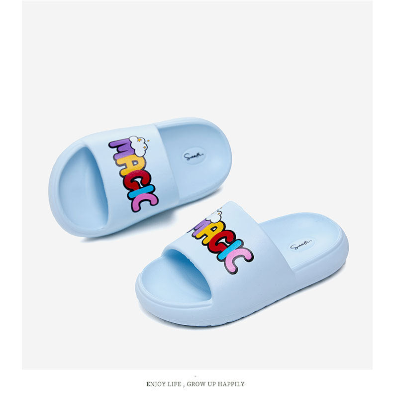 Pantoufles d'été pour petites filles, chaussures antidérapantes à semelles souples