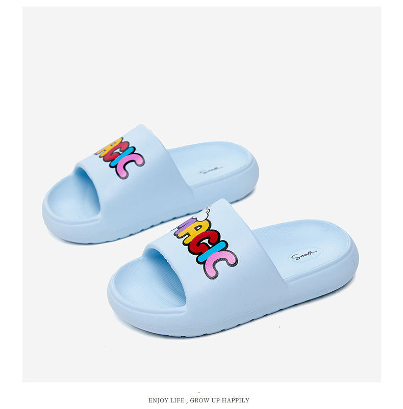 Pantoufles d'été pour petites filles, chaussures antidérapantes à semelles souples