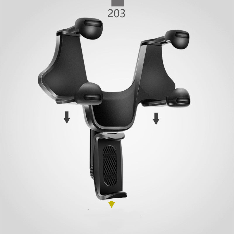 Soporte multifuncional para teléfono con espejo retrovisor para coche