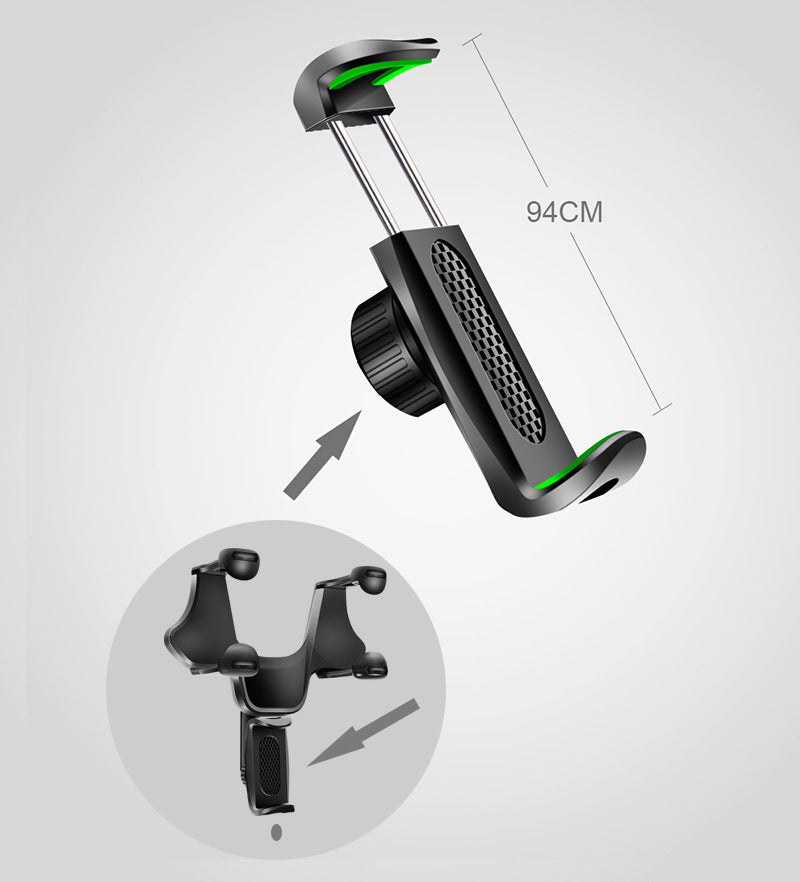 Soporte multifuncional para teléfono con espejo retrovisor para coche