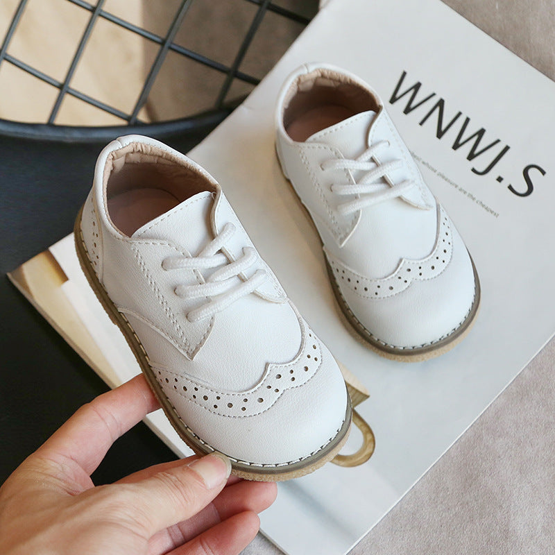 Zapatos de cuero para niños estilo británico otoño nuevos zapatos de bebé para niños zapatos coreanos de princesa negros zapatos individuales