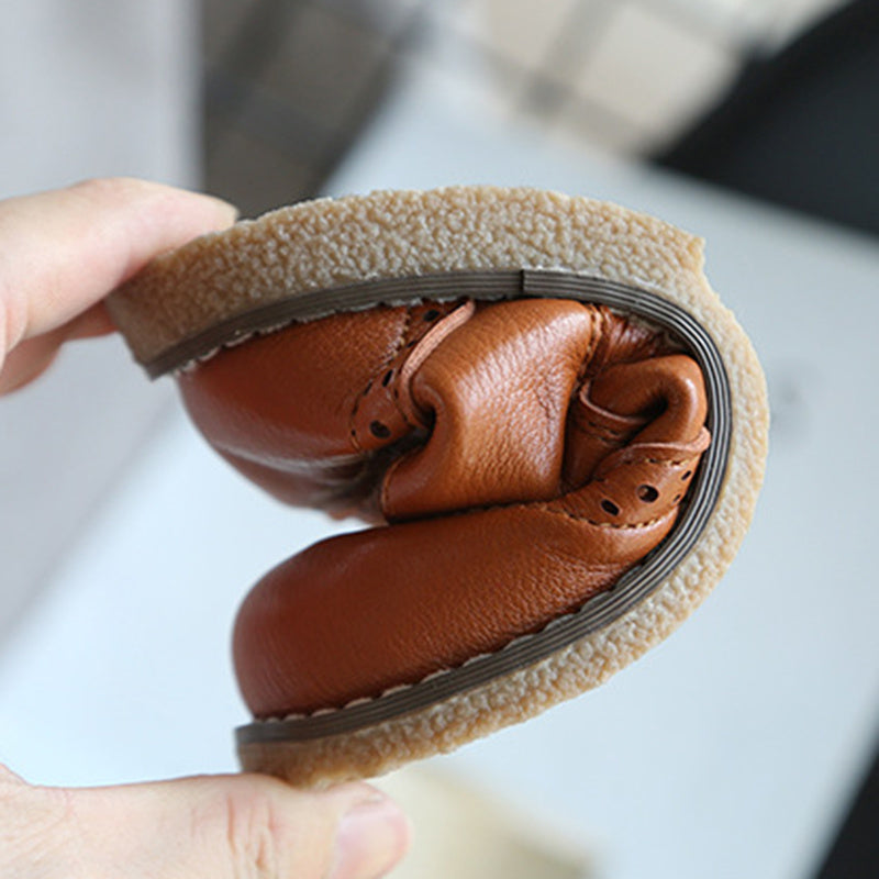 Zapatos de cuero para niños estilo británico otoño nuevos zapatos de bebé para niños zapatos coreanos de princesa negros zapatos individuales