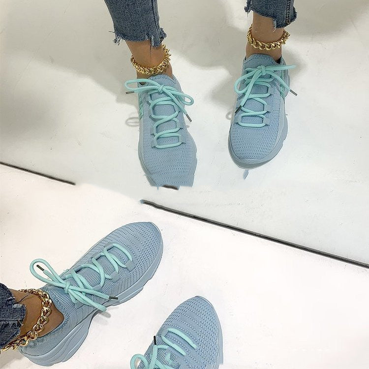 Chaussures tissées volantes chaussures pour femmes chaussures de course de sport respirantes en maille décontractée