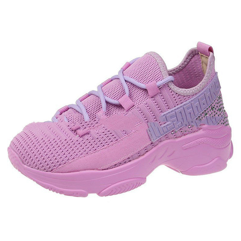Chaussures tissées volantes chaussures pour femmes chaussures de course de sport respirantes en maille décontractée