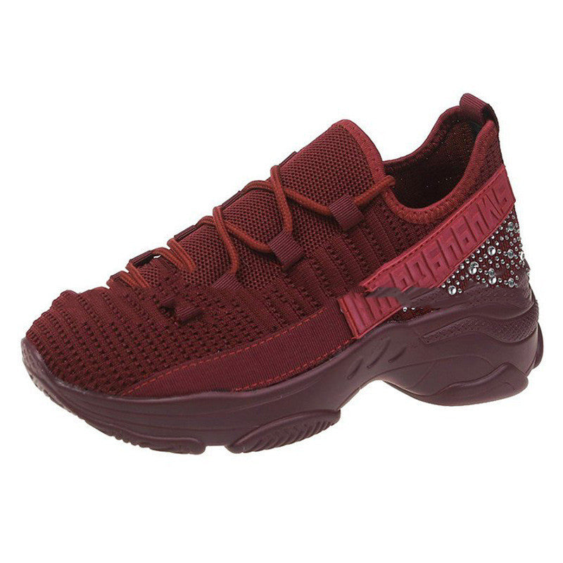 Chaussures tissées volantes chaussures pour femmes chaussures de course de sport respirantes en maille décontractée
