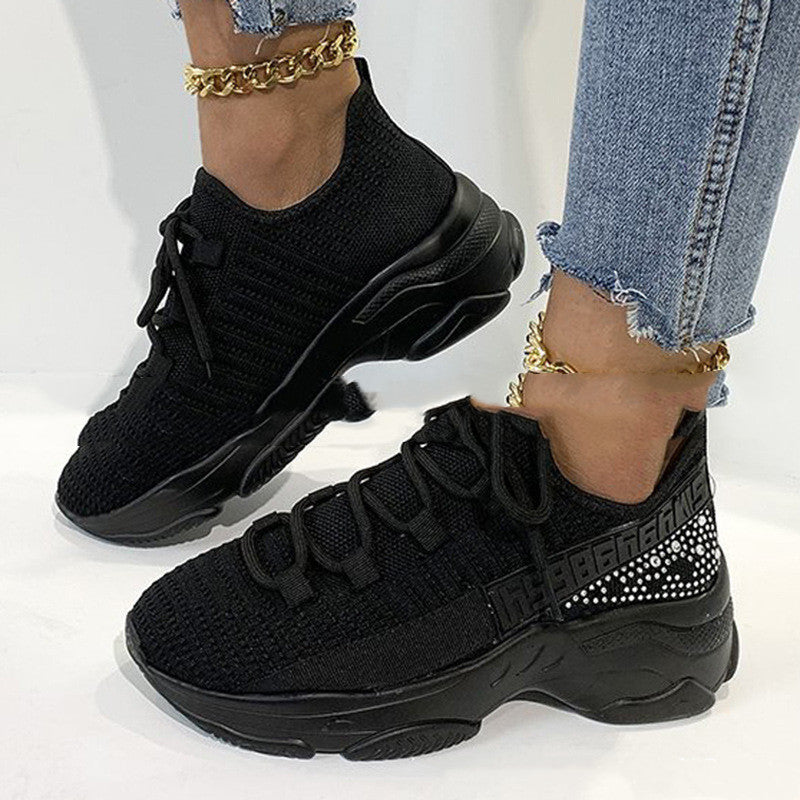 Chaussures tissées volantes chaussures pour femmes chaussures de course de sport respirantes en maille décontractée