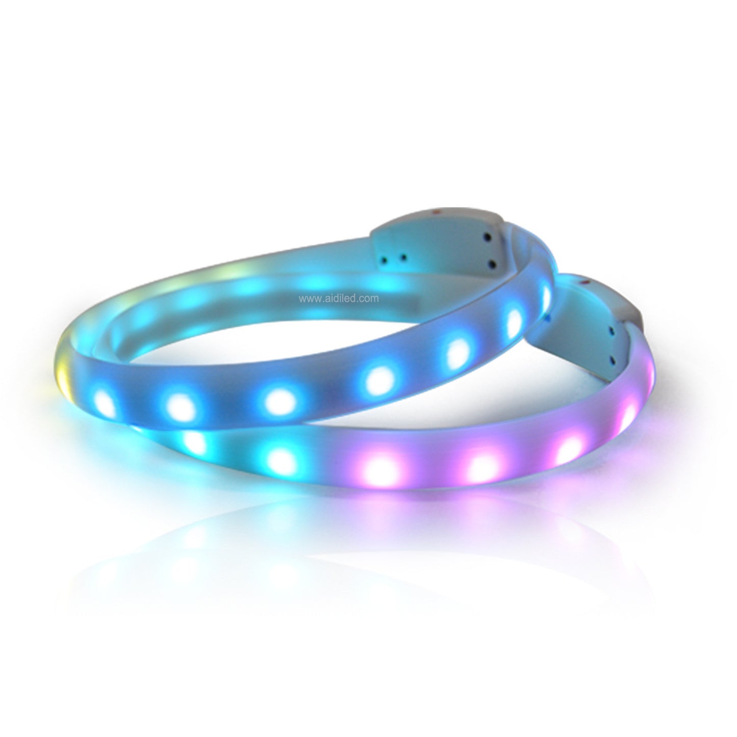 Collier Flash pour chiens, chargement USB, collier en Silicone Anti-perte, produits pour animaux de compagnie