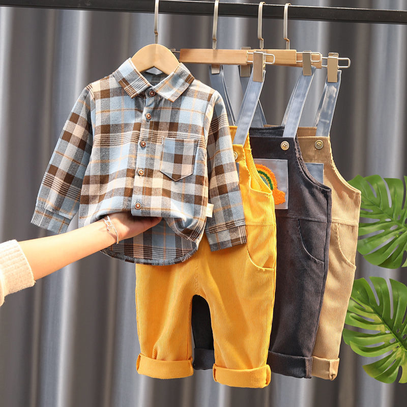 Vêtements pour enfants deux pièces bavoir pour garçons