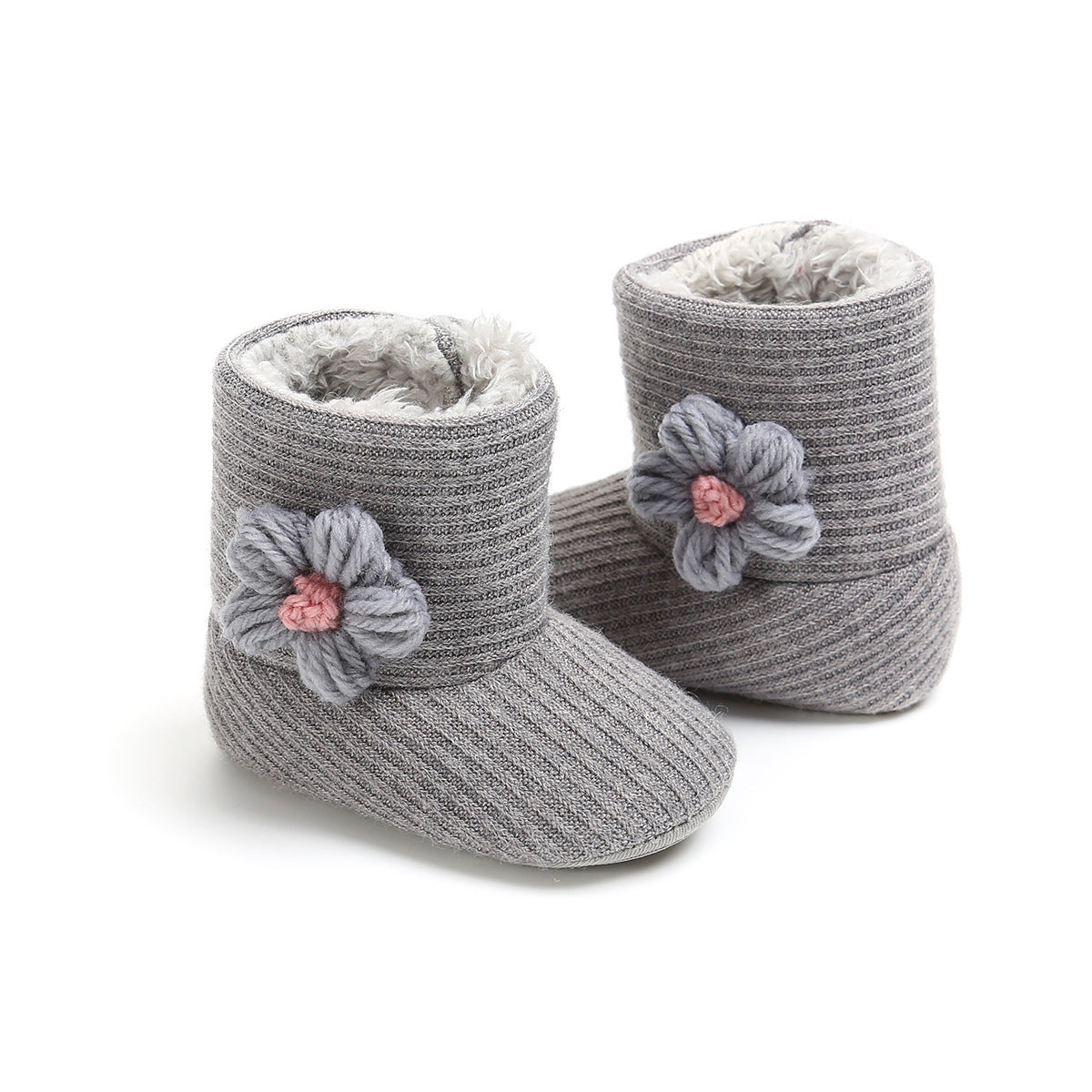 Botas cálidas con girasoles, zapatos para bebé, botas para bebé, botas de algodón, zapatos para bebé