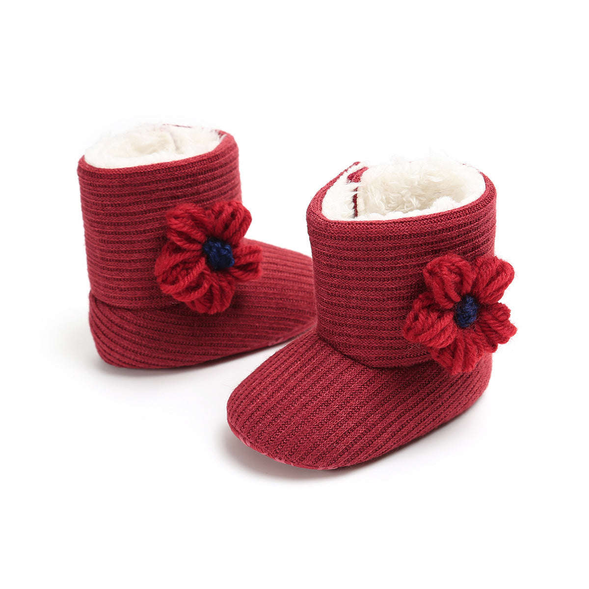 Botas cálidas con girasoles, zapatos para bebé, botas para bebé, botas de algodón, zapatos para bebé