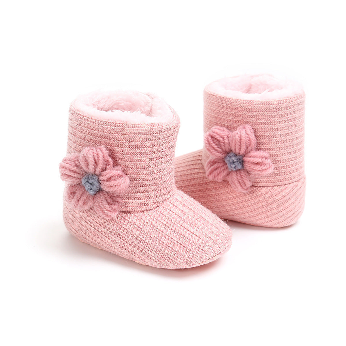 Botas cálidas con girasoles, zapatos para bebé, botas para bebé, botas de algodón, zapatos para bebé