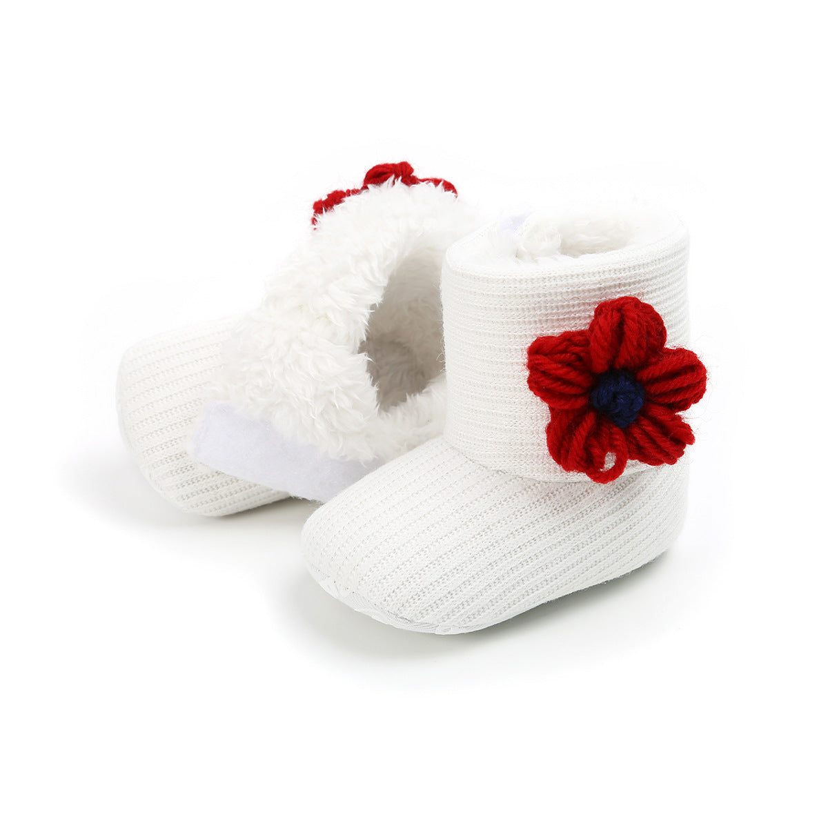 Botas cálidas con girasoles, zapatos para bebé, botas para bebé, botas de algodón, zapatos para bebé