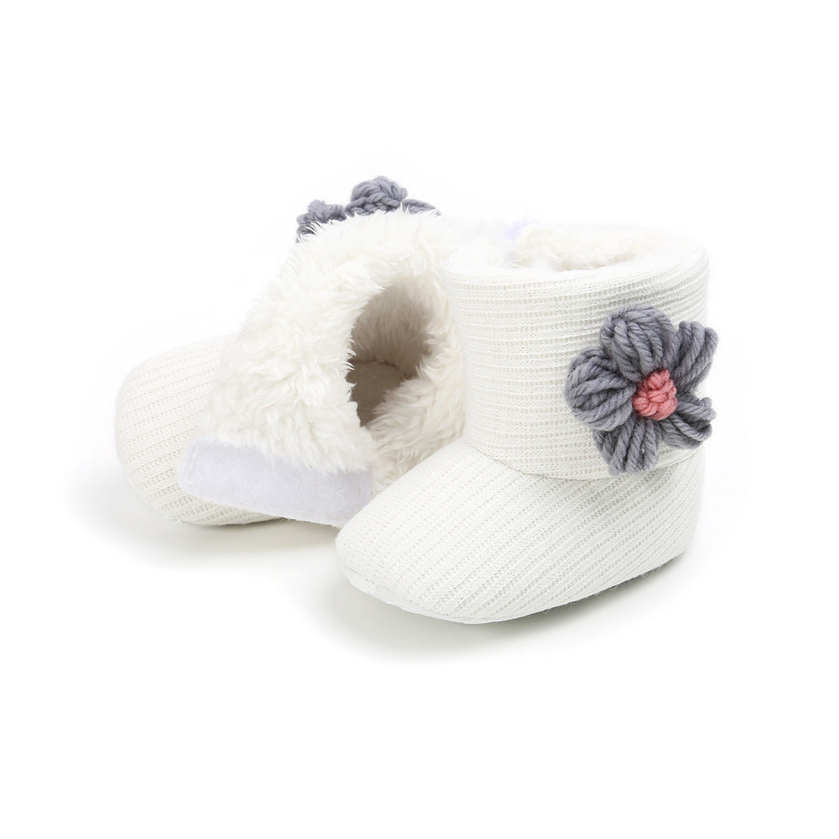 Botas cálidas con girasoles, zapatos para bebé, botas para bebé, botas de algodón, zapatos para bebé
