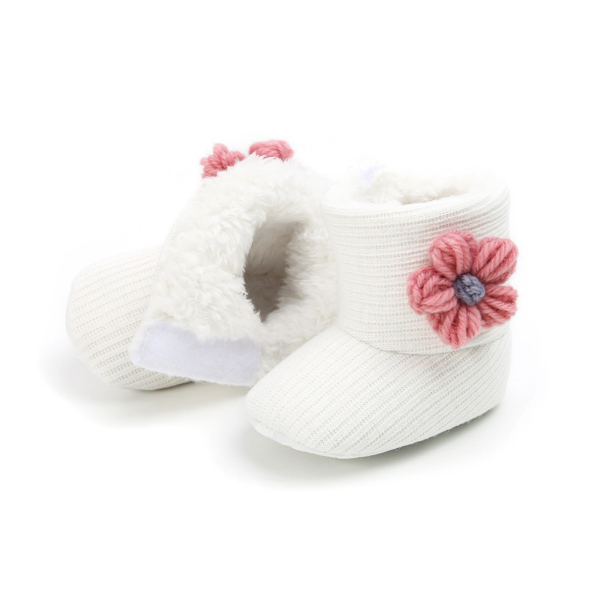 Botas cálidas con girasoles, zapatos para bebé, botas para bebé, botas de algodón, zapatos para bebé