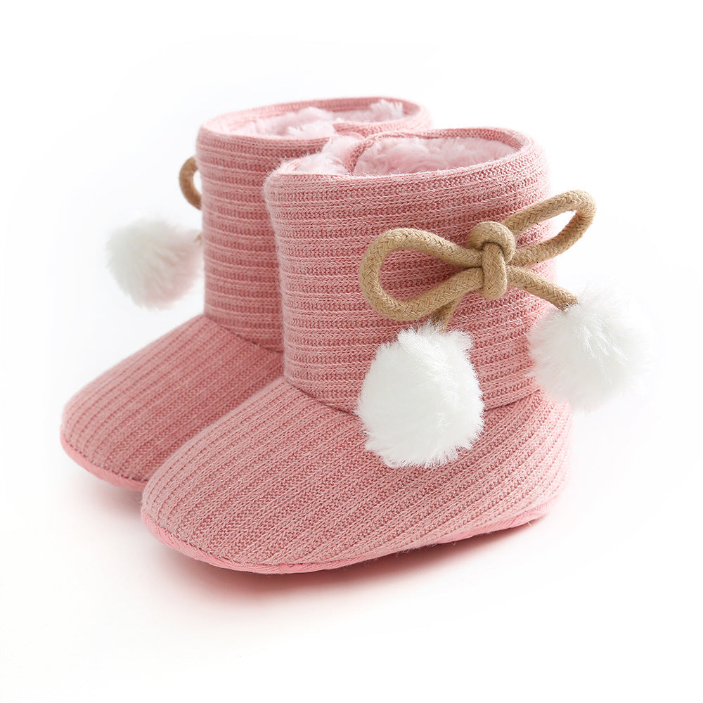 Botas cálidas con girasoles, zapatos para bebé, botas para bebé, botas de algodón, zapatos para bebé