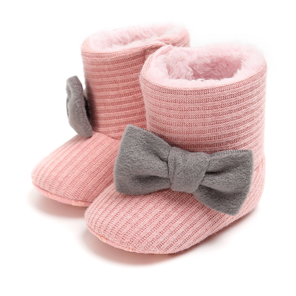Botas cálidas con girasoles, zapatos para bebé, botas para bebé, botas de algodón, zapatos para bebé
