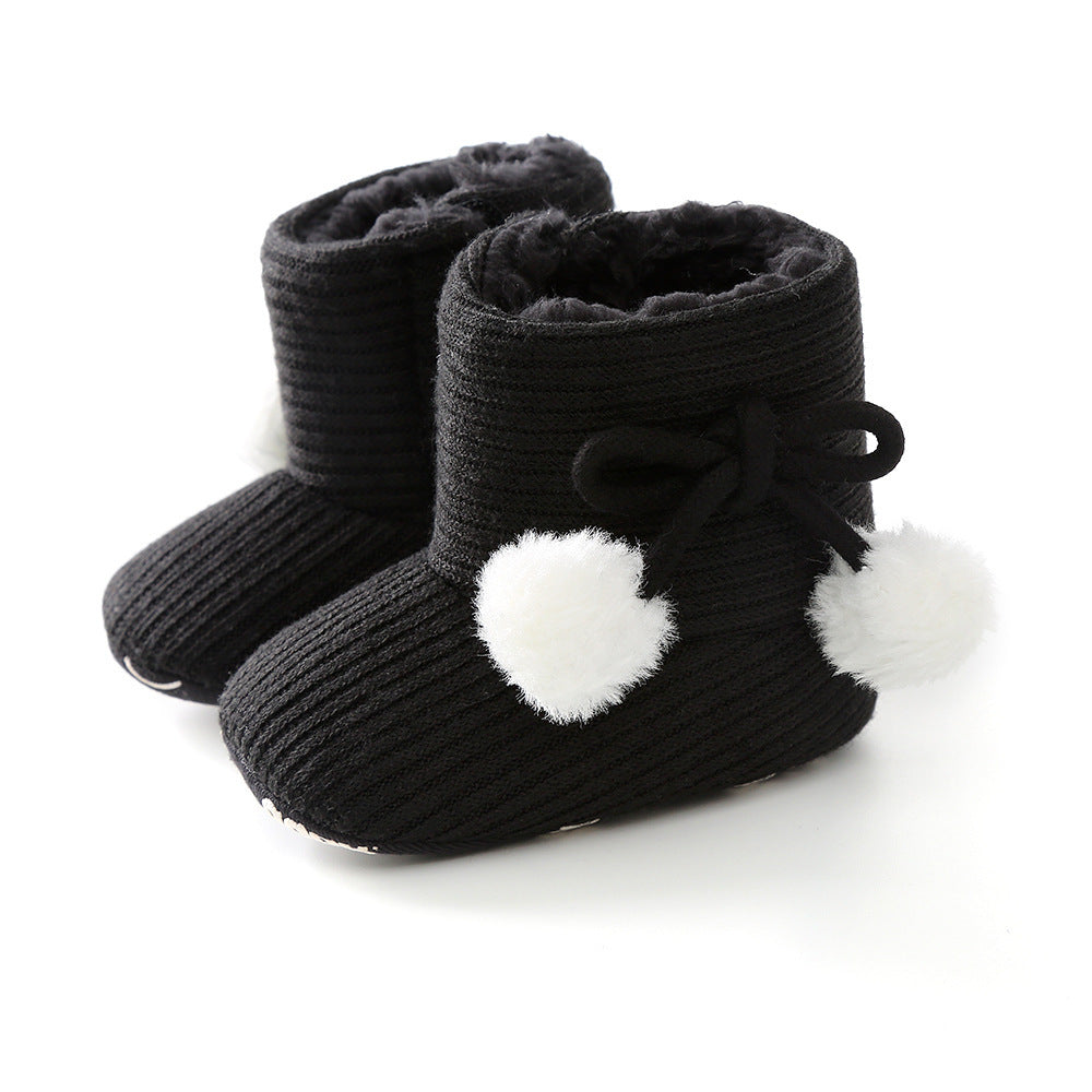 Botas cálidas con girasoles, zapatos para bebé, botas para bebé, botas de algodón, zapatos para bebé