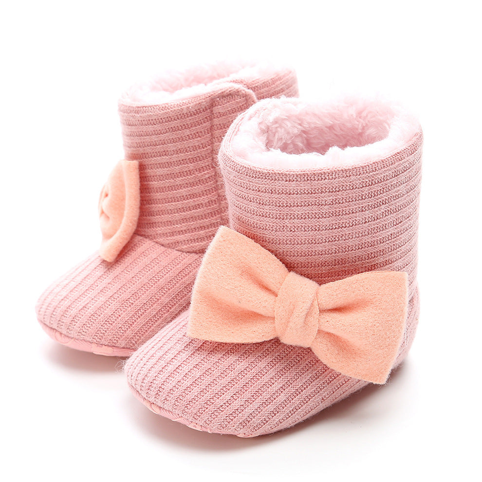Botas cálidas con girasoles, zapatos para bebé, botas para bebé, botas de algodón, zapatos para bebé