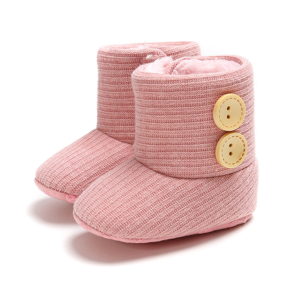 Botas cálidas con girasoles, zapatos para bebé, botas para bebé, botas de algodón, zapatos para bebé