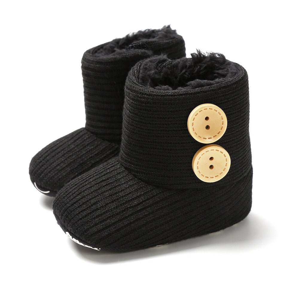 Botas cálidas con girasoles, zapatos para bebé, botas para bebé, botas de algodón, zapatos para bebé