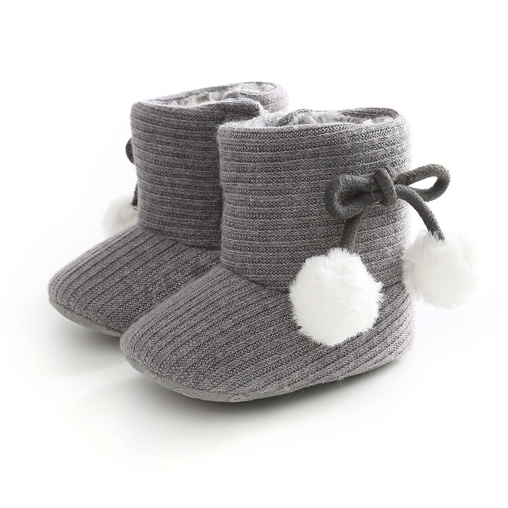Botas cálidas con girasoles, zapatos para bebé, botas para bebé, botas de algodón, zapatos para bebé