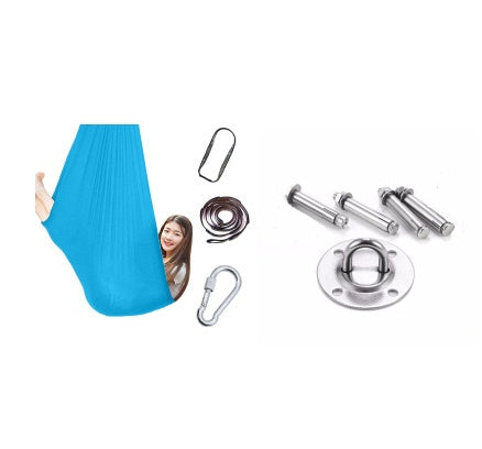 Hamaca columpio interior y exterior de algodón para niños, para acurrucarse hasta terapia sensorial infantil, paquete elástico suave, asiento estable