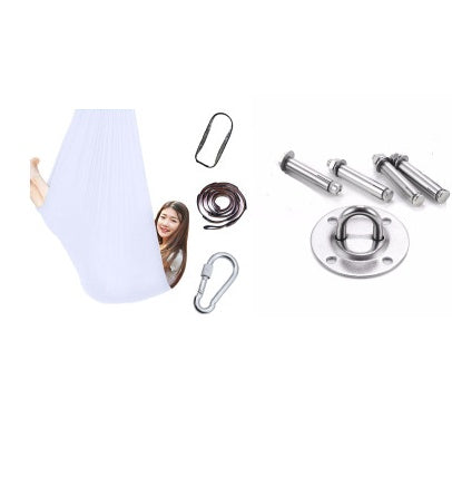 Hamaca columpio interior y exterior de algodón para niños, para acurrucarse hasta terapia sensorial infantil, paquete elástico suave, asiento estable