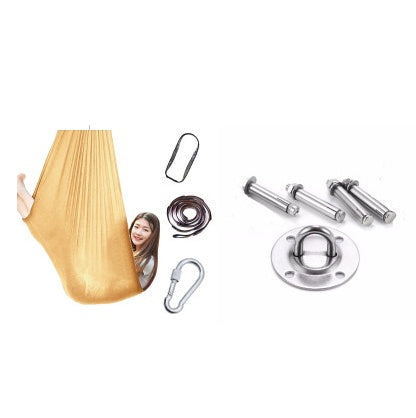 Hamaca columpio interior y exterior de algodón para niños, para acurrucarse hasta terapia sensorial infantil, paquete elástico suave, asiento estable