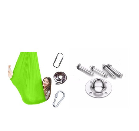 Hamaca columpio interior y exterior de algodón para niños, para acurrucarse hasta terapia sensorial infantil, paquete elástico suave, asiento estable