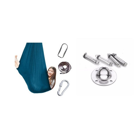 Hamaca columpio interior y exterior de algodón para niños, para acurrucarse hasta terapia sensorial infantil, paquete elástico suave, asiento estable