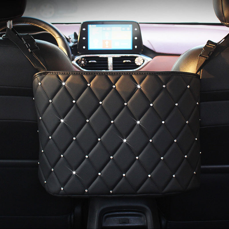Sac de rangement de voiture, support de sac à main, organisateur de rangement de siège de voiture, support de sac à main, rangement intérieur automobile, organisateur central de voiture